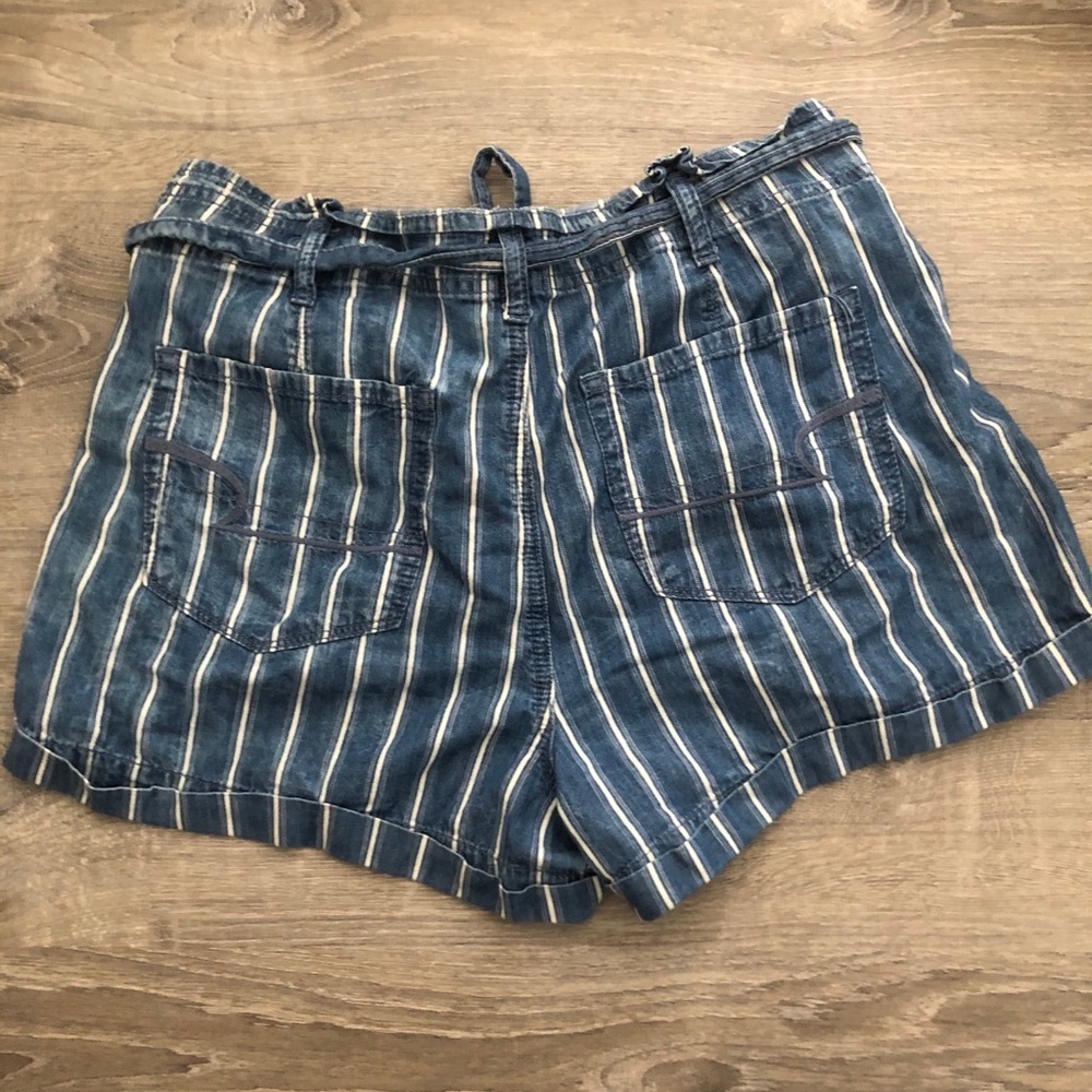 Striped Jean Shorts - Picture 2 of 2